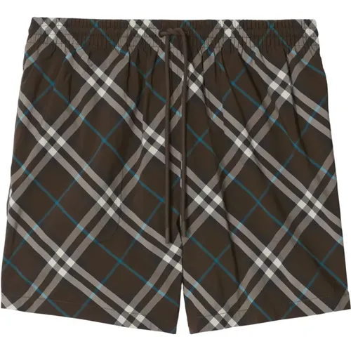 Sea Brown Mesh Swim Shorts , male, Sizes: M, XL - Burberry - Modalova