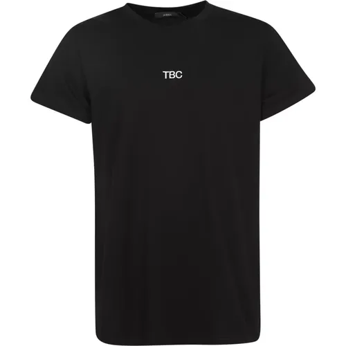 Schwarzes Logo Print T-Shirt , Herren, Größe: L - 14 Bros - Modalova