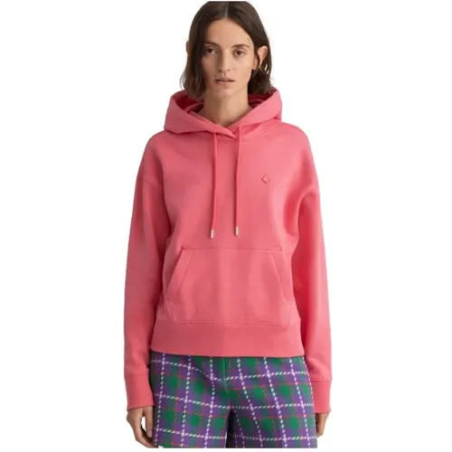 Cotton Hooded Sweatshirt , female, Sizes: L, M - Gant - Modalova