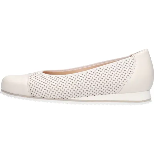 Cremefarbene Leder Slip-Ons Piacenza 1621 , Damen, Größe: 42 EU - HASSIA - Modalova