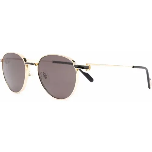 Gold Sunglasses with Accessories , male, Sizes: 53 MM - Cartier - Modalova