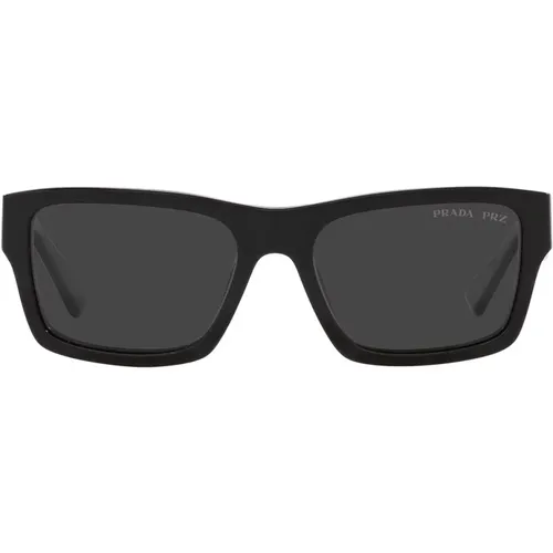 Classic Rectangular Polarized Sunglasses , unisex, Sizes: 56 MM - Prada - Modalova