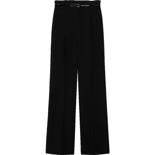 High-Waisted Wool Trousers , female, Sizes: XS - Max Mara Studio - Modalova