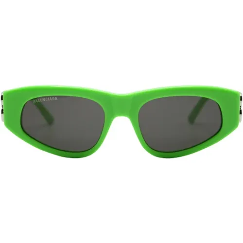 Neongrüne D-Frame Sonnenbrille - Balenciaga - Modalova