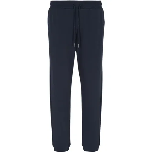 Blaue Sweatpants mit Kordelzug , Herren, Größe: M - Armani Exchange - Modalova