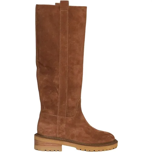 Suede Honey High Boots , female, Sizes: 4 UK, 7 UK - Via Roma 15 - Modalova