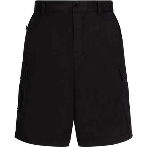 Logo-Plaque Cargo Shorts , male, Sizes: 2XL, S, M - Dolce & Gabbana - Modalova