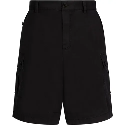 Logo-Plaque Cargo Shorts , male, Sizes: XL, M - Dolce & Gabbana - Modalova