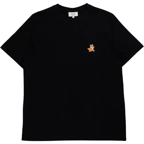 Speedy Fox Patch T-shirt , male, Sizes: XL, L, S, M - Maison Kitsuné - Modalova