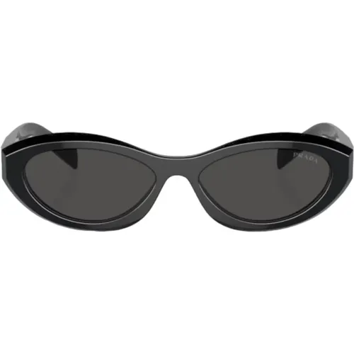 Ovale Schwarze Sonnenbrille Prada - Prada - Modalova