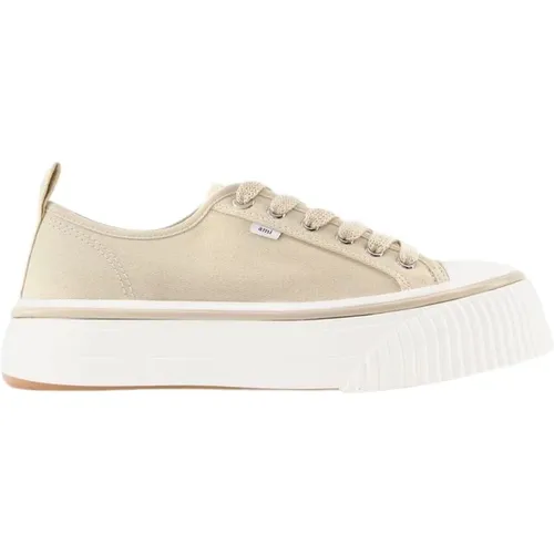 Low Top Baumwoll Sneakers - Off White , Herren, Größe: 41 EU - Ami Paris - Modalova