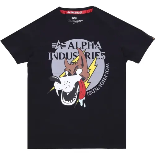 Wolfhounds Tee T-shirt , male, Sizes: S, XL - alpha industries - Modalova