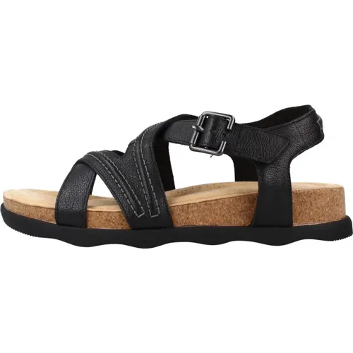 Stilvolle flache Sandalen für Frauen , Damen, Größe: 37 1/2 EU - Clarks - Modalova