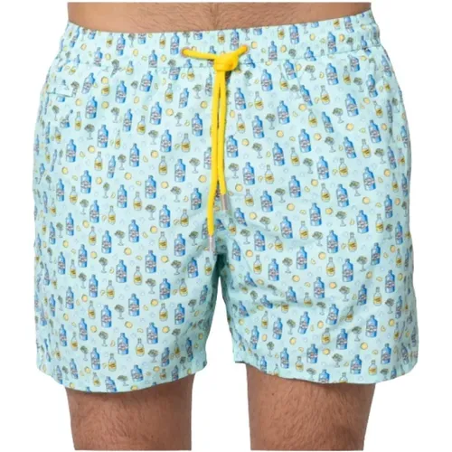 Blaue Tonic Water Badehose , Herren, Größe: L - MC2 Saint Barth - Modalova