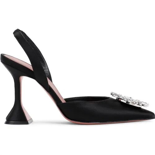 Satin Elegant Pumps , female, Sizes: 3 UK, 6 1/2 UK, 6 UK, 5 1/2 UK, 4 UK - Amina Muaddi - Modalova