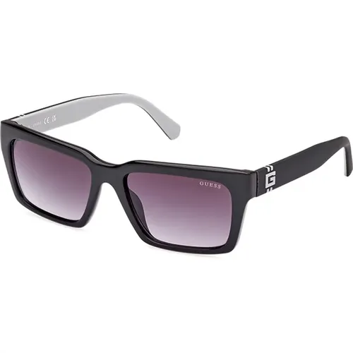 Schwarze Sonnenbrille mit Verlaufslinse,Stilvolle Sonnenbrille mit blauer Verlaufslinse - Guess - Modalova