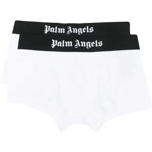 Gothic-Inspired Boxer Shorts, , male, Sizes: L, M - Palm Angels - Modalova