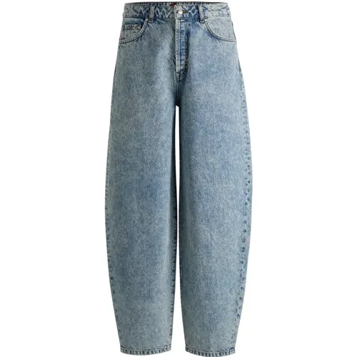 Moderne Waschung Gerade Bein Jeans , Damen, Größe: W30 - Hugo Boss - Modalova