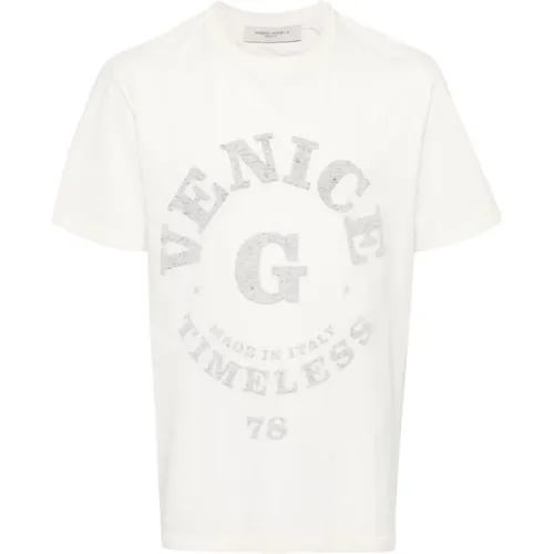 Weiße T-Shirts und Polos , Herren, Größe: S - Golden Goose - Modalova