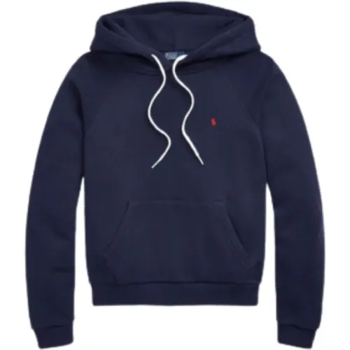 Marineblaues Kapuzensweatshirt mit ikonischem Logo , Damen, Größe: XS - Ralph Lauren - Modalova