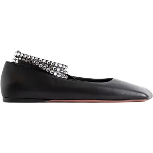 Nappa Lace-Up Flats , female, Sizes: 3 UK - Amina Muaddi - Modalova