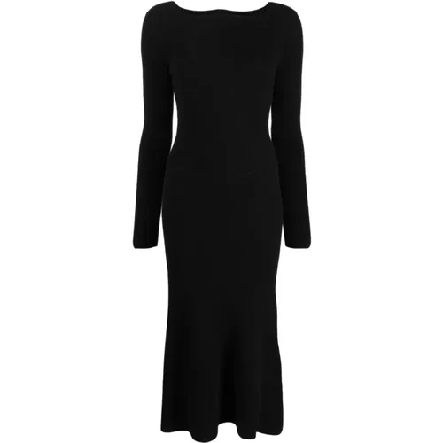 Ribbed-Knit Dress , female, Sizes: S - Victoria Beckham - Modalova