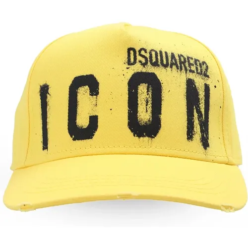 Spray Logo Baseball Cap , male, Sizes: ONE SIZE - Dsquared2 - Modalova