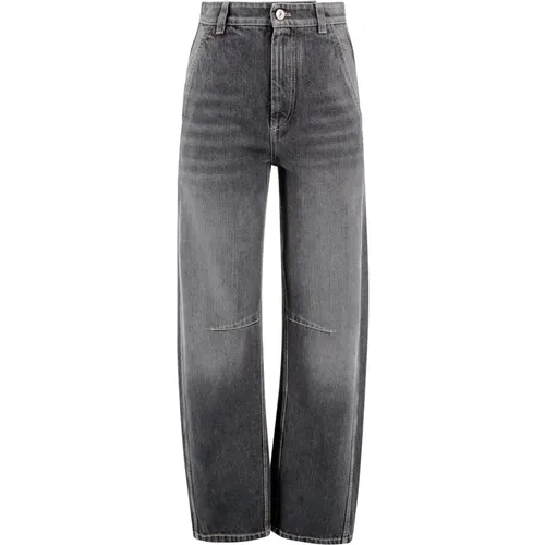 Schwarze Denim High Waist Hose - BRUNELLO CUCINELLI - Modalova