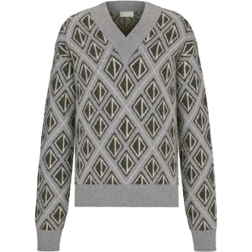 CD Diamond Motif Wool Sweater , male, Sizes: M - Dior - Modalova