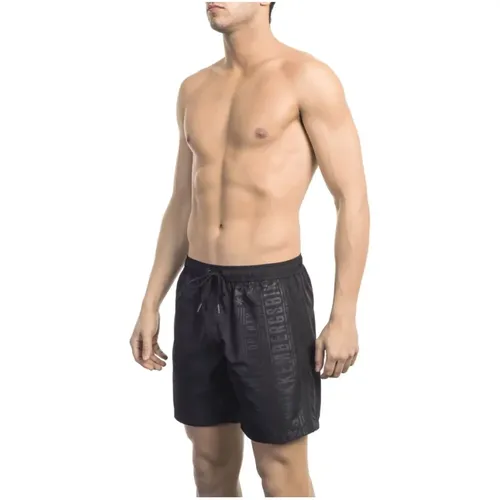 Stylish Swim Shorts with Side Print , male, Sizes: S, L, M, XL - Bikkembergs - Modalova