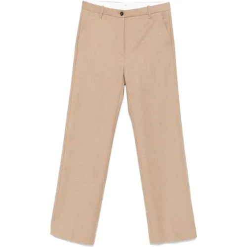 Wool Blend Wide Leg Trousers , female, Sizes: W26, W28, W29 - Nine In The Morning - Modalova