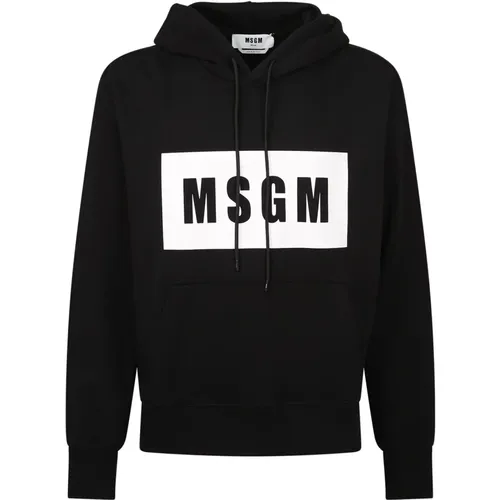 Schwarzer Kapuzenpullover für Herren - MSGM - Modalova