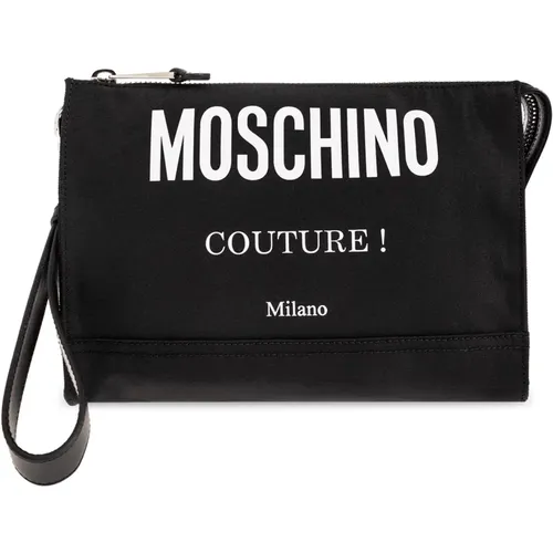 Handtasche mit Logo-Druck , Herren, Größe: ONE Size - Moschino - Modalova
