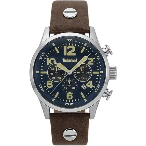 Braune Lederuhr Quarz Analog - Timberland - Modalova