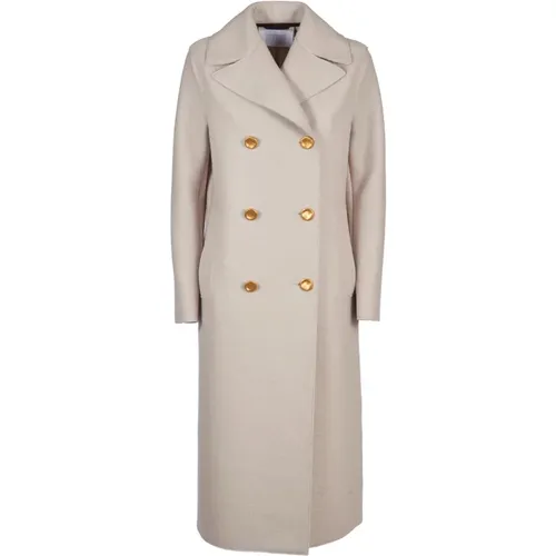 Double Breasted Virgin Wool Coat , female, Sizes: L, XS, M, S - Harris Wharf London - Modalova