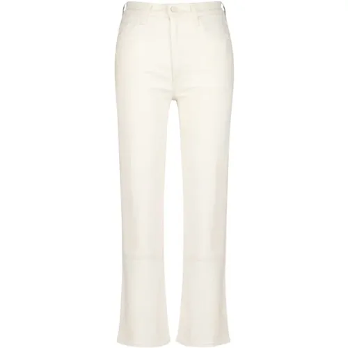 The Rambler Zip Ankle Cotton Jeans , female, Sizes: W26, W28, W27, W29, W30, W24 - Mother - Modalova