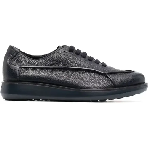 Leather Casual Low Heel Trainers , male, Sizes: 7 UK - Giorgio Armani - Modalova