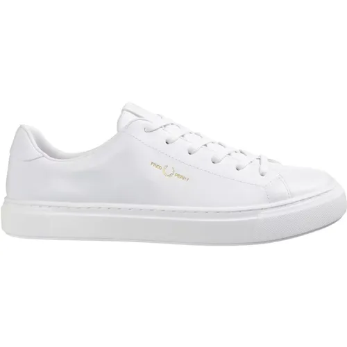 Leather Lace Closure Plain Pattern Sneakers , male, Sizes: 6 1/2 UK - Fred Perry - Modalova