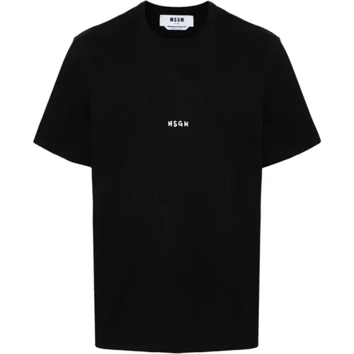 Logo Piccolo T-Shirt , Herren, Größe: M - MSGM - Modalova