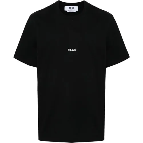 Logo Piccolo T-Shirt , Herren, Größe: XL - Msgm - Modalova