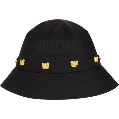 Fisherman Hat with Logo , female, Sizes: ONE SIZE - Moschino - Modalova