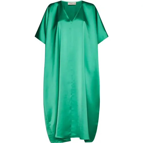 Grünes Kaftan Kleid , Damen, Größe: XS - Blanca Vita - Modalova