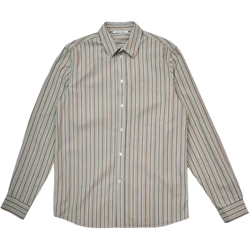 Aster Pinstripe 90s Shirt , male, Sizes: M, L, S - Wood Wood - Modalova