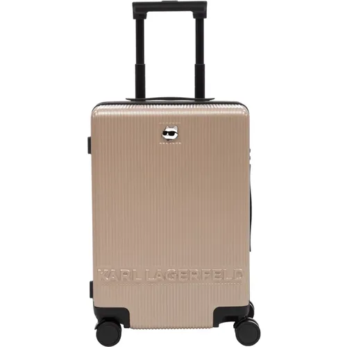 Plain Zippered Suitcase with Logo , female, Sizes: ONE SIZE - Karl Lagerfeld - Modalova