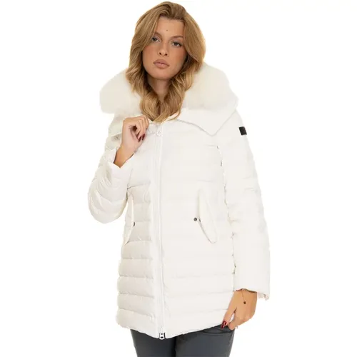 Steppjacke mit abnehmbarem Pelz , Damen, Größe: XL - Peuterey - Modalova