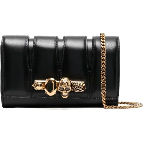 Quilted Noir Cross Body Bag , female, Sizes: ONE SIZE - alexander mcqueen - Modalova