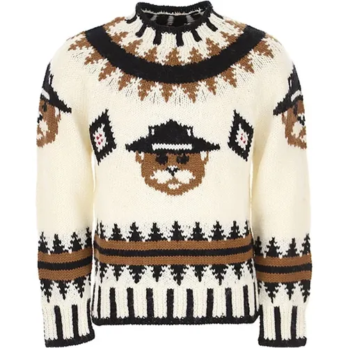 Printed Wool Sweater , male, Sizes: M - Dsquared2 - Modalova