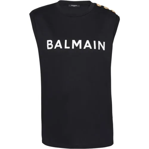 Logo Print T-Shirt Balmain - Balmain - Modalova