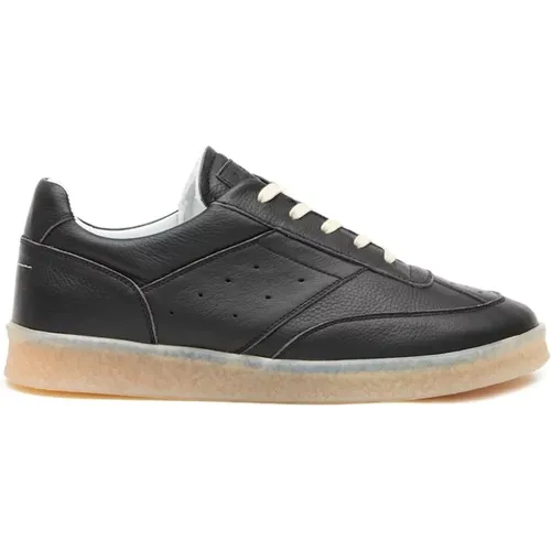 Grained Leather Panel Sneakers , male, Sizes: 7 UK, 11 UK, 6 UK, 8 UK - MM6 Maison Margiela - Modalova