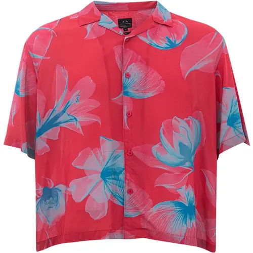 Casual Short Sleeve Shirts , male, Sizes: M, L, S, XL - Armani Exchange - Modalova